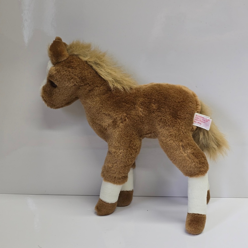 Vintage Douglas Cuddle Toys Horse Plush Brown White Socks Stuffed Animal Pony